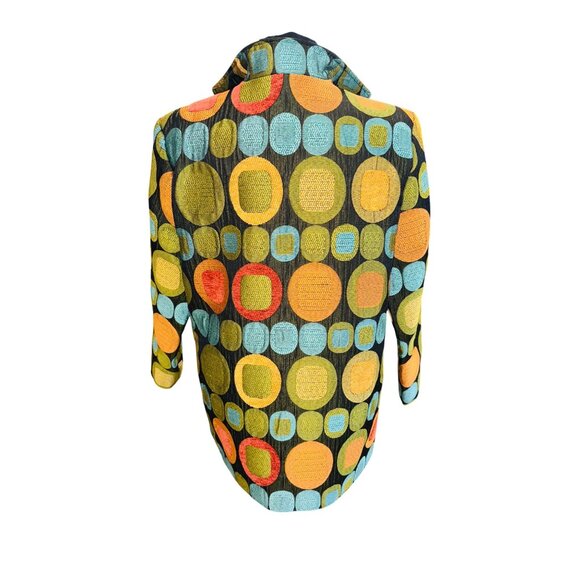 Painted Pony Multicolor Abstract Artsy Office Open Cardigan Blazer Womens M - Picture 2 of 7